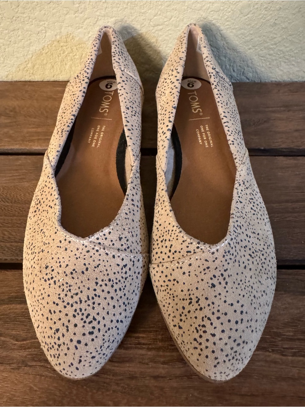 TOMS Jutti Animal Print Suede Leopard Ballet Flat Shoes Size 6!New No Box - Picture 3 of 8